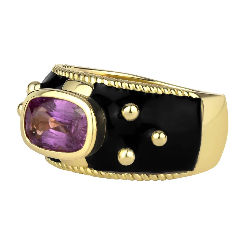 ladies-luxury-sapphire-rings-Ring- Pink Sapphire (enamel) (1795H)