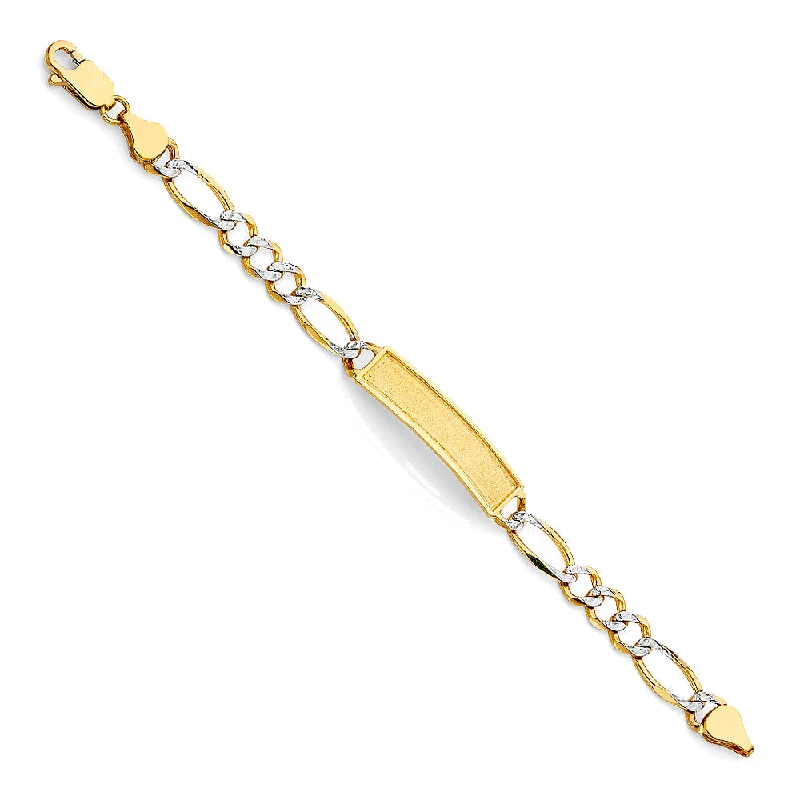 Ladies bracelets for influencer vibes -14K Figaro Chain Baby ID Bracelet