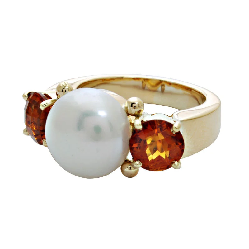 ladies-platinum-twist-rings-Ring-Pearl and Citrine