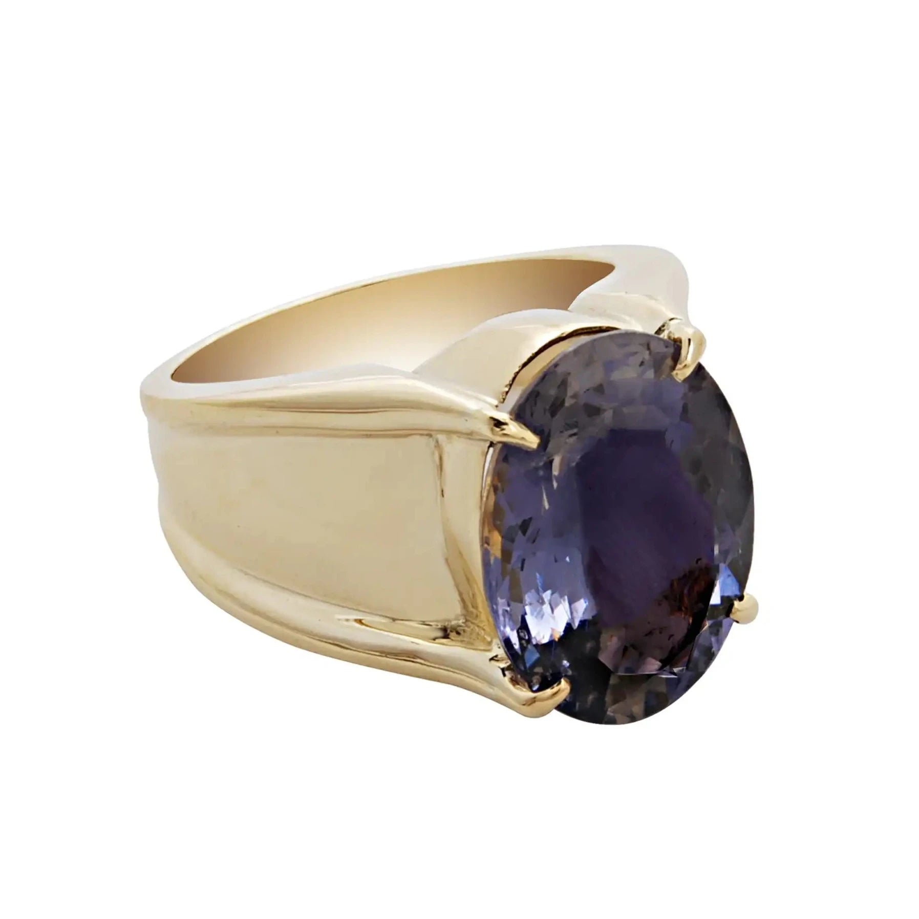 ladies-cushion-cut-platinum-rings-Ring- Iolite (1449N)