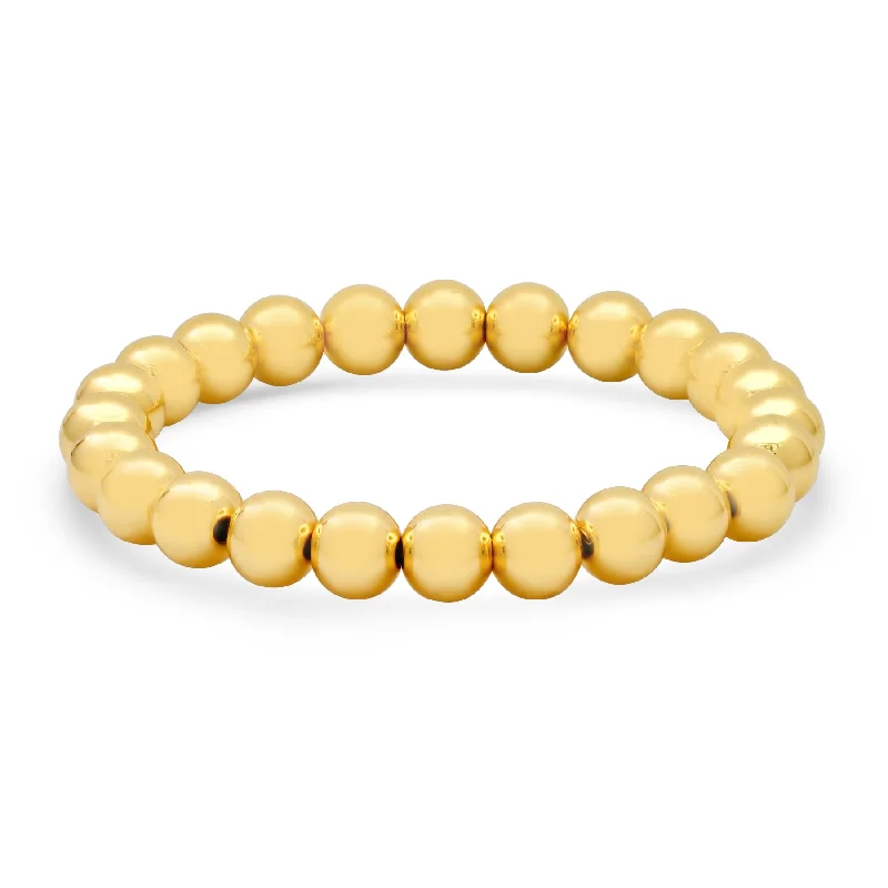 Ladies bracelets twisted elegance -8 MM STRETCH BRACELET, GOLD