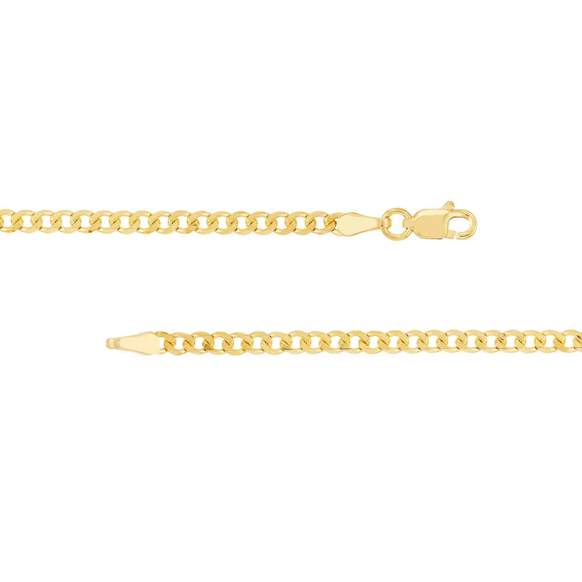 Ladies bracelets with sphere pendants -14K Yellow Gold Curb Diamond Cut Bracelet