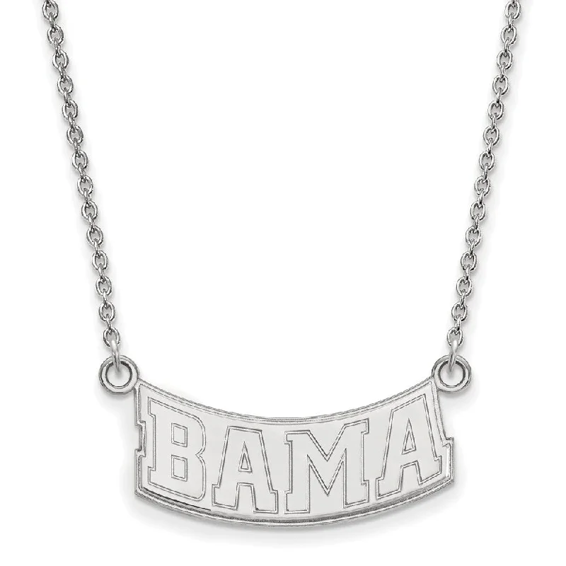 Ladies necklaces bold elegance -14k White Gold U of Alabama Small Pendant Necklace