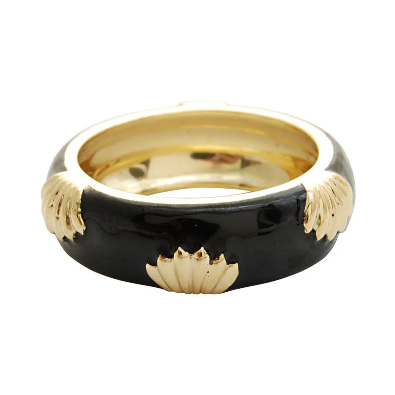 ladies-round-silver-rings-Ring - Gold (enamel) (1391I)