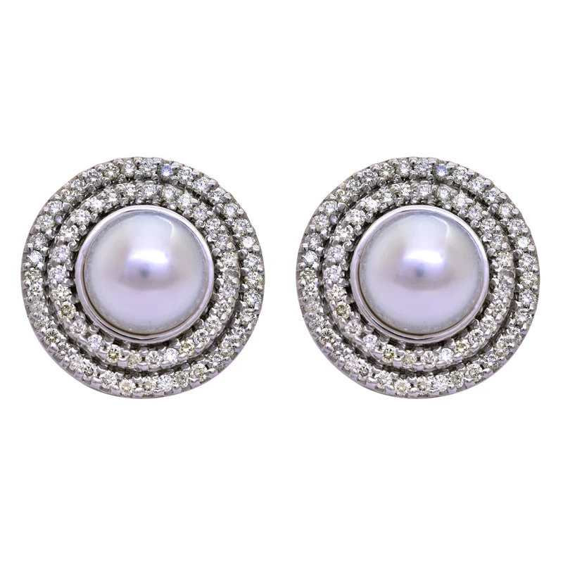 ladies-crystal-gold-earrings-Earrings- South Sea Pearl and Diamond