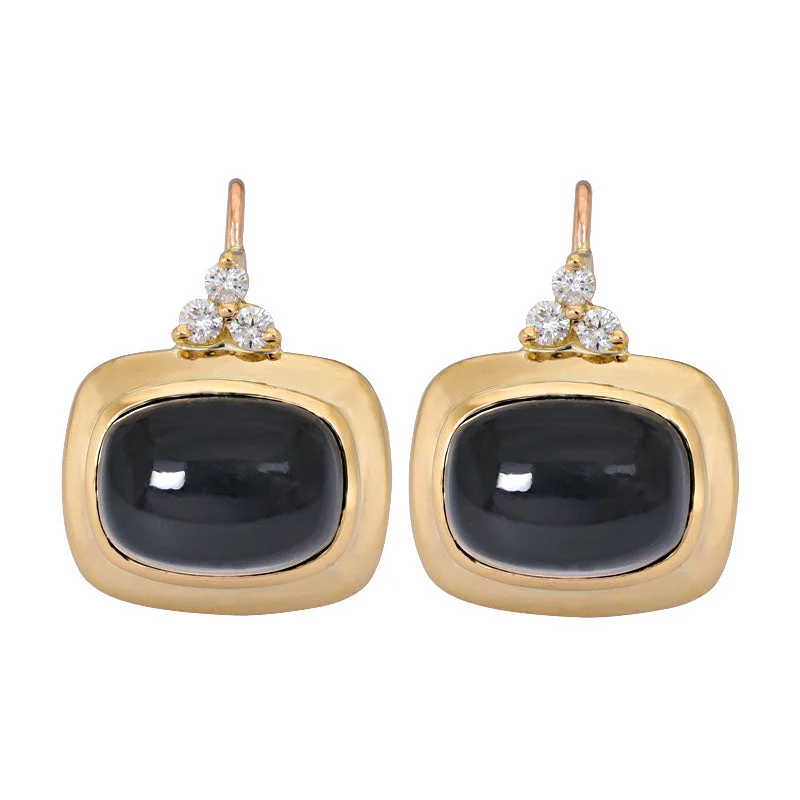 ladies-luxury-crystal-earrings-Earrings- Black Onyx and Diamond