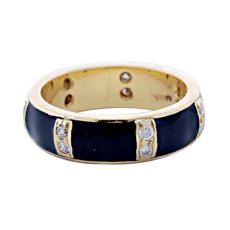 ladies-gold-twist-rings-Ring- Diamond (enamel) (1466N)