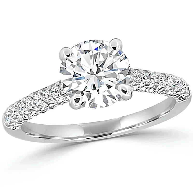 engagement-bridal-halo-rings-Stunning MicroPave Style Engagement Ring