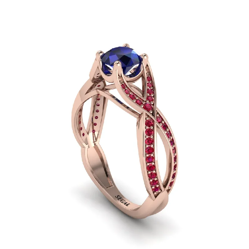 engagement-radiant-cut-diamond-rings-Sapphire Eternal Twist Engagement Ring - Maisie No. 59