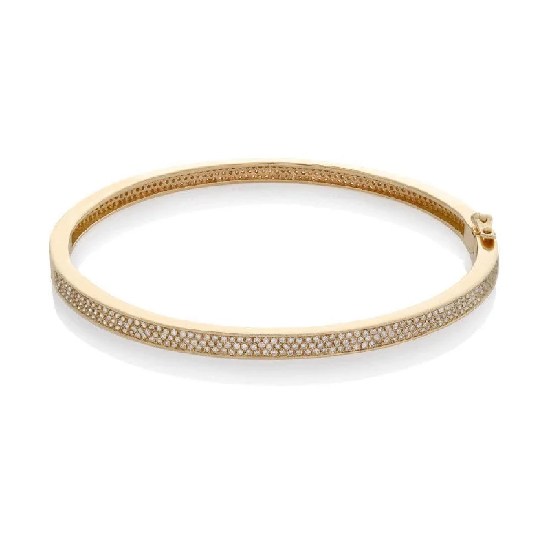 Ladies bracelets classic charm -HINGE DIAMOND BRACELET, GOLD