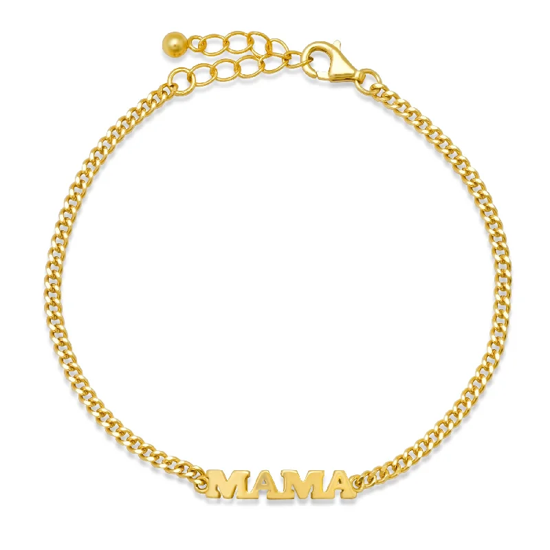 Ladies bracelets wide flair -MAMA BRACELET, GOLD