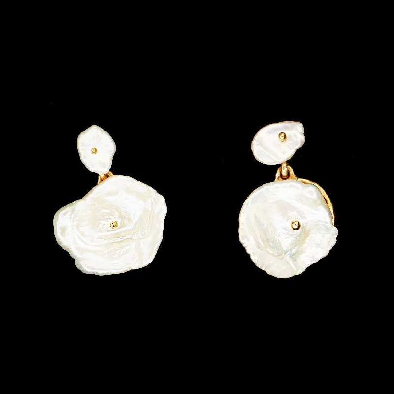 ladies-moon-diamond-earrings-Fine Silver Dollar Earrings - Post