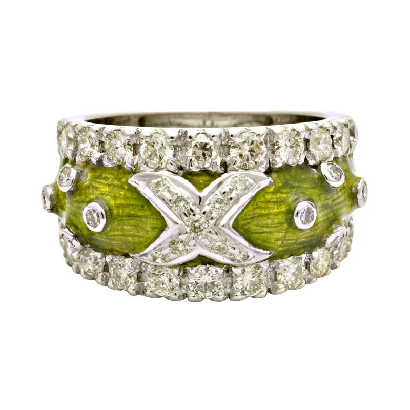 ladies-modern-diamond-rings-Ring- Diamond (enamel) (130KS)