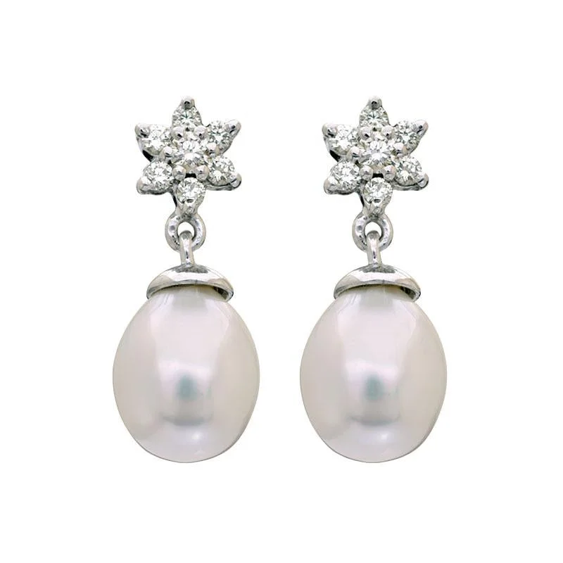 ladies-bohemian-dangle-earrings-Earrings-South Sea Pearl and Diamond  (205DS)