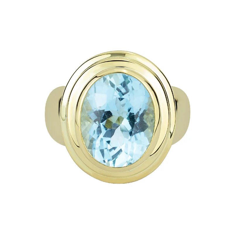 ladies-heart-sapphire-rings-Ring - Blue Topaz