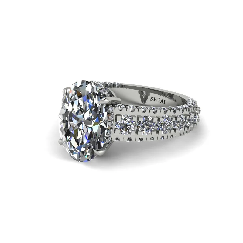 engagement-radiant-cut-diamond-rings-4ct Oval Cut Diamond Pave Engagement Ring - Selah No. 3