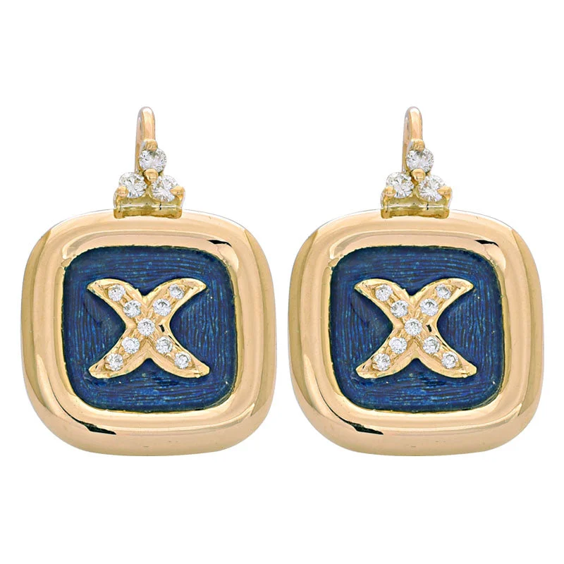 ladies-fashion-leverback-earrings-Earrings- Diamond (Enamel)