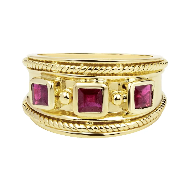 ladies-heart-diamond-rings-Ring - Ruby (2330A)