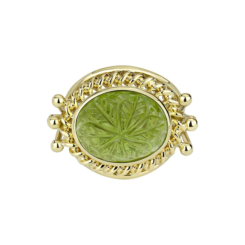 ladies-handmade-gold-rings-Ring - Peridot