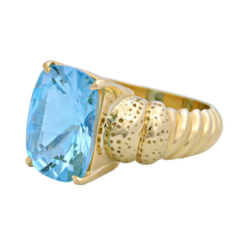 ladies-modern-platinum-rings-Ring- Blue Topaz