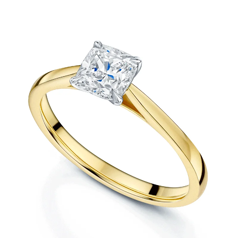 engagement-classic-rose-gold-rings-18ct Yellow Gold  GIA Certificated Cushion Cut Diamond Engagement Ring