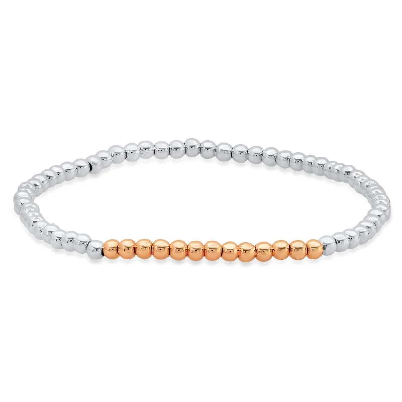 Ladies bracelets smooth elegance -STRETCH BRACELET, SILVER & RG