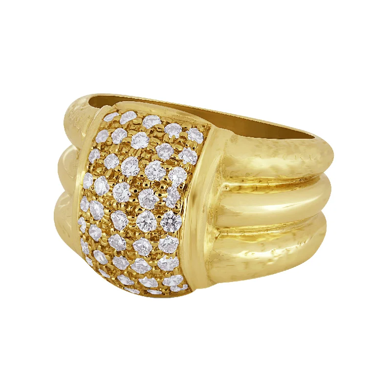 ladies-gold-narrow-band-rings-Ring- Diamond (2067D)