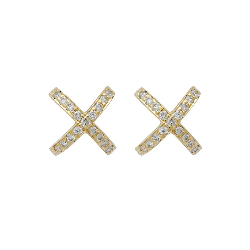 ladies-bar-gold-earrings-EARRINGS - DIAMOND IN 18K GOLD