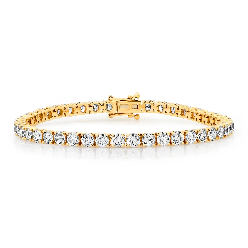 Ladies bracelets for startup vibes -MEGA TENNIS BRACELET, 14kt GOLD