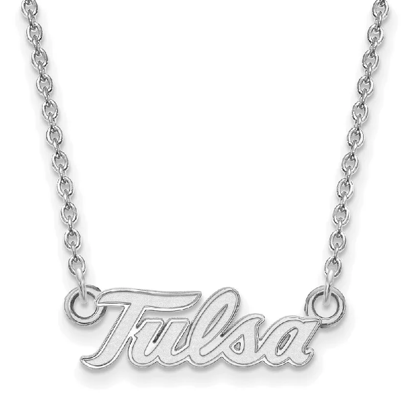 Ladies necklaces sleek elegance -Sterling Silver The U of Tulsa Small Pendant Necklace