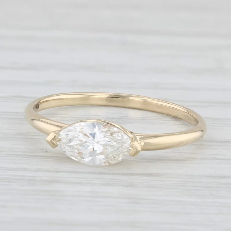 engagement-custom-gold-rings-New 0.72ct Marquise Diamond Solitaire Engagement Ring 14k Gold Size 6.75 GIA