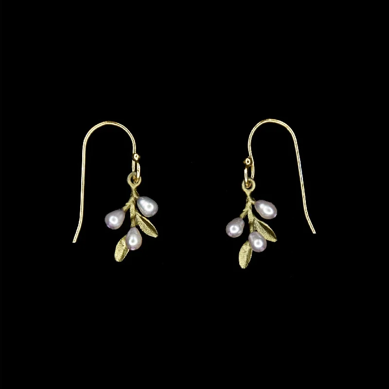 ladies-infinity-silver-earrings-Flowering Thyme Earrings - Dainty Wire