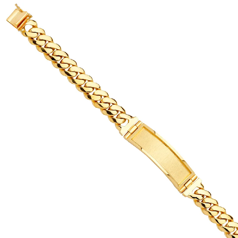 Ladies bracelets antique charm -14K Cuban Link ID Bracelet