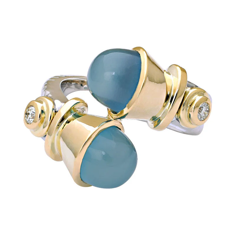 ladies-sapphire-shank-rings-Ring-Chalcedony and Diamond