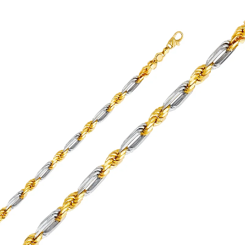 Ladies bracelets tiered elegance -14K Solid Gold Figarope Bracelet