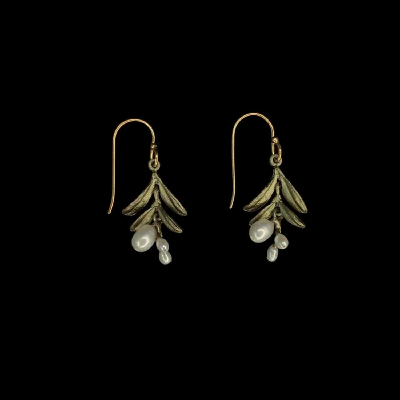 ladies-artisan-beaded-earrings-Jasmine Vine Earrings - Dainty Wire