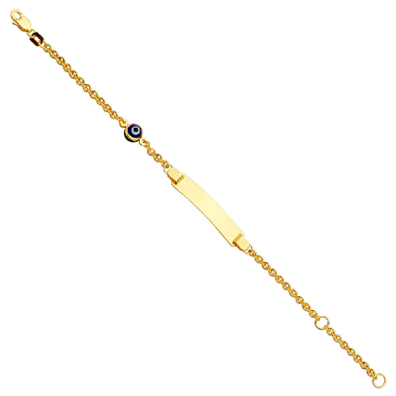 Ladies bracelets for dancefloor vibes -14K Baby ID Evil Eye Bracelet