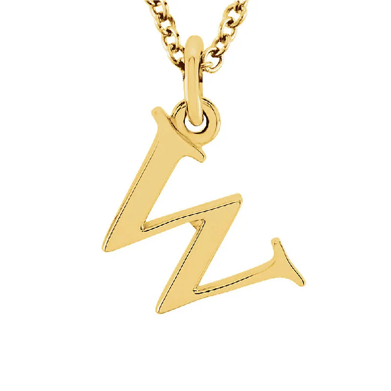 Ladies necklaces for 18th birthdays -The Abbey Lower Case Initial 'w' Necklace in 14k Yellow Gold, 16 Inch