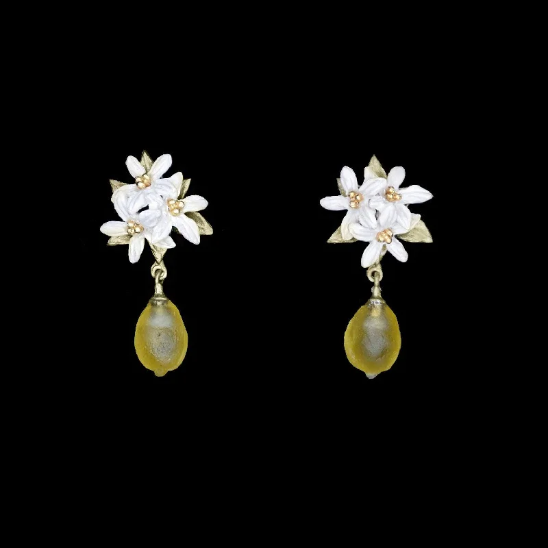 ladies-crystal-post-earrings-Lemon Drop Earrings - Post