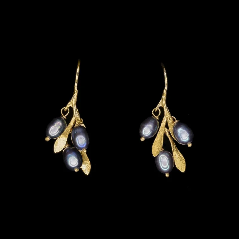 ladies-crystal-gold-earrings-Fine Olive Earrings - Dainty Wire