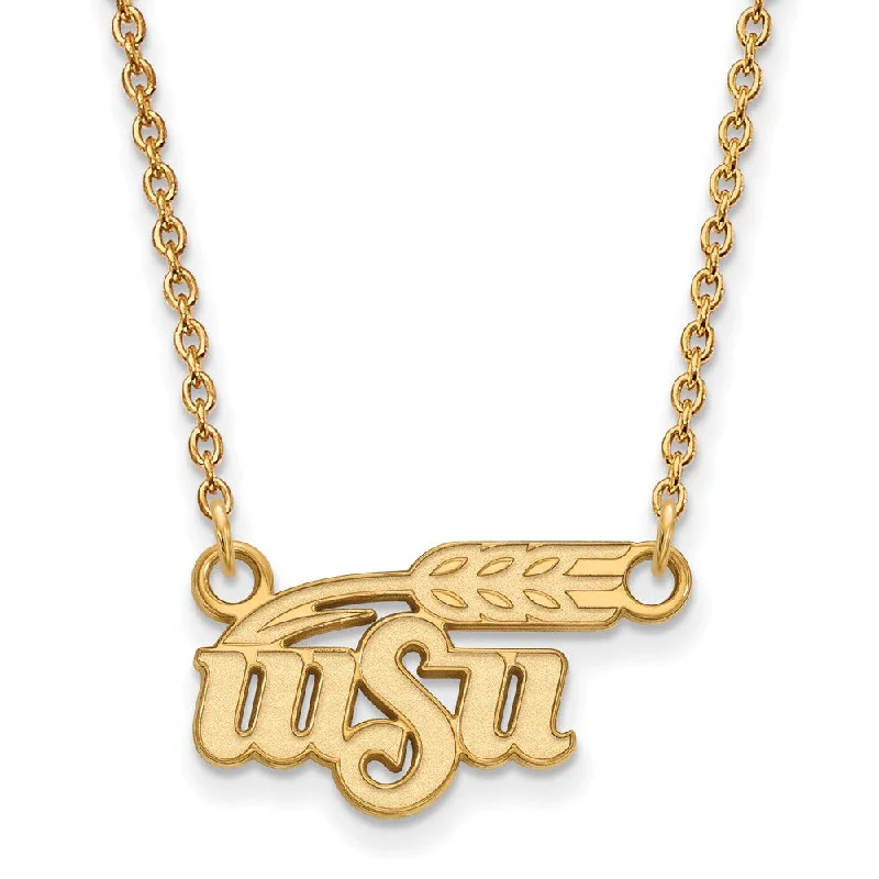 Ladies necklaces corrosion-resistant metal -10k Yellow Gold Wichita State Small Pendant Necklace