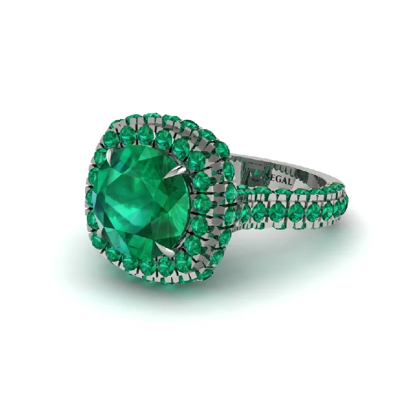 engagement-heart-wide-band-rings-Emerald Pave Double Halo Engagement Ring - Eve No. 21