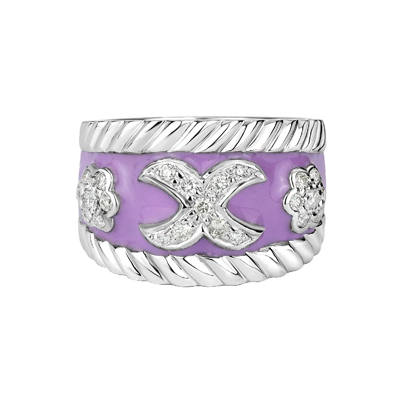 ladies-bridal-silver-rings-Ring - Diamond (enamel)