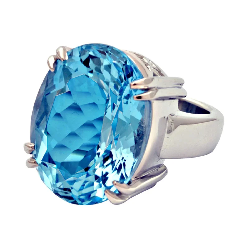 ladies-luxury-pearl-rings-Ring- Blue Topaz (193NS)