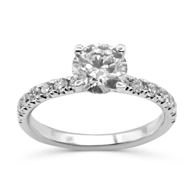 engagement-marquise-cut-sapphire-rings-14kt Engagement Ring White Gold 1.55 Ctw Lab Made Diamonds