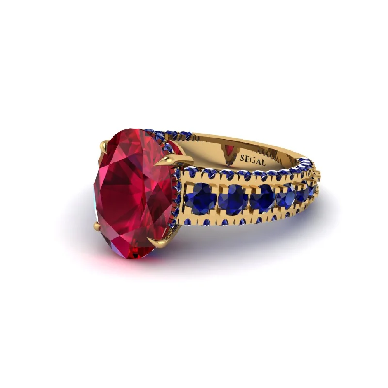 engagement-rose-gold-bypass-rings-4ct Oval Cut Ruby Pave Engagement Ring - Selah No. 70