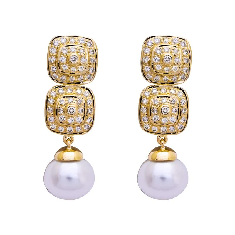 ladies-custom-post-earrings-Earrings- South Sea Pearl and Diamond  (2203E)