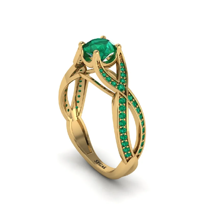 engagement-affordable-sapphire-rings-Emerald Eternal Twist Engagement Ring - Maisie No. 19