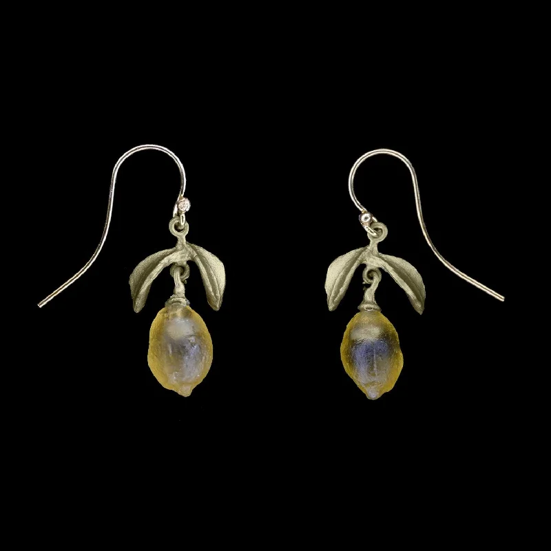 ladies-luxury-rose-gold-earrings-Lemon Drop Earrings - Dainty Wire