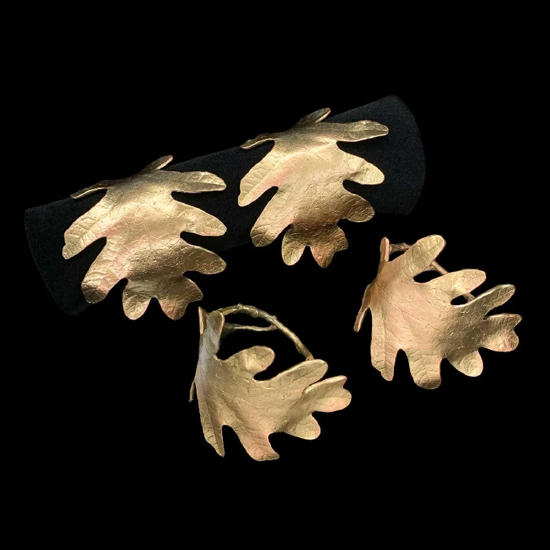 ladies-custom-gold-rings-Oak Napkin Rings